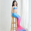 Fantas -sereia fantasias de crianças sereia caudas para garotas figuraria de halloween traje infantil maia de sereia de praia para piscina