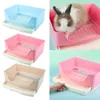 Boxes Large Rabbit Toilet Box Trainer Potty Corner Tray Litter with Drawer Pet Pan For Adult Hamster Guinea Pig Ferret Galesaur Bunny