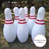 Bowling Nowość Giant Inflatible Set for Kids Outdoor Lawn Yard Games Family Jumbo 22 „Pins 16” Ball Tows Tysys 230425