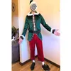 Fantasia masculina de duende com tema de Papai Noel, conjunto de roupas de cosplay de luxo