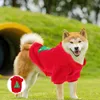 Trajes de gato engraçado roupas para animais de estimação adorável calor cachorro grosso filhote de cachorro natal roupas confortáveis camisola vermelha