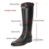 Thigh High 965 Boots Brown Women Vintage Leather Square Heel Knee Height Buckle Boot Keep Warm Round Toe Shoes British Style 231124