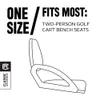 Fairway Diamond Air Mesh Golf Cart Seat Cover, Black