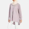 Roupas étnicas Lady Fashion Pullover Bloups Casual Manga longa Camas de Ramadã Tunica Plus Size S-5xl Roupas Islâmicas Muçulmana