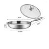 Pans 11inch Frying Pan 304 Stainless Steel 0.23mm Thick Wok 5 Ply Skillet Professional Grade For Cooking Pot