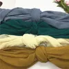 Scarves Cross-Border Women's Solid Color Cotton And Linen Scarf Comfortable Crumpled Breathable Headcloth One Pie