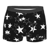 Unterhose Sterne Schwarz und Weiß Herren Sexy Unterwäsche Boxer Hombre Jungen Polyester Print Soft Briefs Boxershorts