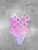 水着の驚異的な入浴スーツ女性クラシックレタープリントワンピース水着魅力的なビキニビーチレディースデザイナー水泳スーツファッション水着b334