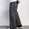 Pantaloni da uomo Hip Hop Cargo versatile Pantaloni streetwear eleganti con tasche multiple Vestibilità comoda Design a gamba larga da uomo