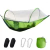 Camp Furniture Quick Open Hammock With Mosquito Net Outdoor Single Double Drop Bed Adult Camping Wild Anti-rollover Anti-mosquito Swing