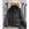 Hommes canadiens hivernaux vers le bas vestes épais chauds down hommes vêtements de parkas mode extérieur gardant couple en direct manteau de diffusion femme oies 807 962