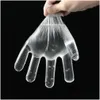 Disposable Dinnerware 100Pcs/Lot Gloves For Kitchen Cooking Cleaning Bbq Fruit Vegetable Oneoff Plastic Daily Use Protective Vt1369 Dhv5P