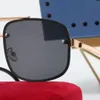 النظارات الشمسية للنساء مصممة نظارة شمسية كبيرة الحجم جولة قوس قوس مزدوج تصميم الحزمة الإطار المعدني معابد مصقولة الأسلوب البريطاني خفيفة الوزن