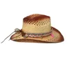 Berets Sommer Fedora Strohhut für Frauen Mode Bast Sonnenhut mit Quasten Cowboy