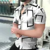 Mäns avslappnade skjortor högkvalitativa Hawaiian barock kortärmad 3D -tryckt herrskjorta 231124