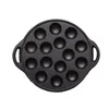 Pans 15 Holes Cast Iron Takoyaki Pan Maker Octopuses Small Balls Baking Home Cooking Tools Kitchenware Supplies