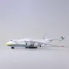 Aircraft Modle 42cm 1/200 Antonov AN-225 AN225 MRIYA Transport Flygplan Flygplan Harts Plastisk replikmodell Toy Vuxen Fans Insamling Display 230426