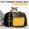 Kinderwagen-Katzen-Tragetasche, Reisen, Outdoor, Haustier-Schulter, atmungsaktives Netz, faltbar, für Welpen, kleine und mittelgroße Hunde und Katzen, Handtasche, Tragetaschen für Fluggesellschaften