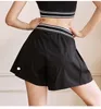 LL Women Sports Yoga Shorts Outfits High Waist Sportswear Exercise Fitness Wear Short Pants Girls Running Elastic 6876