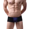 Underpants Men Mesh Underwear Boxers Fashion Slip Elastic Waist Breathable Quick Dry Boxer Shorts