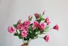 Dekorativa blommor 27.5 "Faux Real Touch Lisianthus Eustoma Blossom Branch-Melberry/Fuchsia Diy Floral | Bröllop/hemdekoration/buketter