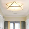 Ceiling Lights Modern LED Light Bedroom Brass Simple Study Copper Lamp Personality Geometry Nordic