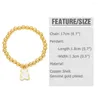 チャームブレスレットFlola Ting Copper Gold For Women Beaded Chain White Shellかわいい犬動物ジュエリーギフトBrta53