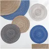 TACHES DE MATS PACTES PLACEMAT ROUNDS PLACEMAT MAT COTTON LINEN TEAVEM