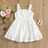 Vestidos garotas crianças meninas meninas de verão bordando bordado bordado bainha bainha vestido de joelho no joelho vestido casual 2-7t