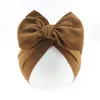 Berets Simple имитация кашемира Babyknot Детская шляпа кепка девочек лук турбан Хэдбанд Аксессуары для младенцев