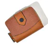 Card Holders Women's Small Handheld Bag Multi-layer Design Suitable Daliy Life Top Quality Short Section Buckle Solid Color Simple