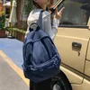 School Bags Unisex Cool Washed Denim Backpack Soft Kawaii Large Capacity Travel Bag High Quality Boy Girls Schoolbag Women Laptop Backpacks