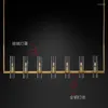 Chandeliers Modern Luxury LED Brass Bar Kitchen Island Candle-shaped Long Hanging Lamp Bedroom Living Room Home Glass Lighting