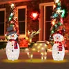 Lot de 3/2 LED lumineuses créatives en forme de bonhomme de neige, élan, décoration de Noël, décoration de jardin luminescente, ensemble en acrylique, 3/2 pièces, décorations de festival créatives