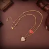 Top Quality Designer Classic Pendant Necklaces Women Gold Letter V Necklace Valentino Luxury Design Jewelry HIS8