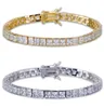 Charme Mode Classique Tennis bracelet conception de bijoux Blanc AAA Cubique Zircone Bracelet Fermoirs Chaîne Or 18 Carats Taille 8 pouces pour Hommes Br7613675