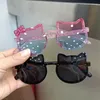 نظارة شمسية UV حماية Sun Glasses Baby Girls Classic Kids Boy Summer Kids Kitty Kitty Acrylic Bow Outdoor UV400 Eyewear