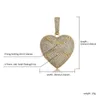 Hip Hop Zirkonium Volledig slot liefde hart hanger ketting link ketting voor mannen en vrouwen rap mode -accessoires 14k echte gouden sieraden edelsteen bijoux geschenken