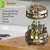 360 Girevole Barattolo di Spezie Organizzatore di Vetro Scaffale Multifunzionale per Condimenti Contenitore per Aroma di Sale da Cucina Scaffale per Serbatoio Aromatizzante