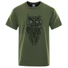 T-shirts pour hommes T-shirt pour hommes Motif de hibou élégant Impression Casual Manches courtes Col rond Marque T-shirt de sport pour hommes Hip Hop Tops pour hommes Tee 230425