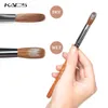 Nail Brushes 1pc Kolinsky Sable Acrylic Brush UV Gel Carving Pen Brush Liquid Powder DIY Nail Drawing Flat Round Red Wood Nail Art Brush 230425