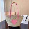 Bolsa de praia Feminina Tecelagem Bolsa de grife luxos Bolsa de Compras Sacolas Tote Bolsas Palha Crossbody verão Bolsas Mensageiro Acolchoadas 220510