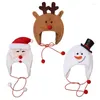 Berets Christmas Hat Creative Cartoon Santa Snowman Elk Costume Party для детской одежды аксессуаров фестиваль наряды