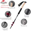 Trekking Poles 2pcs Carbon Fiber Collapsible Telescopic Sticks Lightweight Walking Hiking Climbing 230425