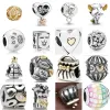 925 silver beads charms fit pandora charm Princess Mermaid Bead Love Heart Blue Turquoise Crysta