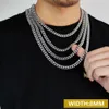 Strands Strings Hip Hop 18k Gold Plated Stainless Steel Jewelry Iced Cadena Hombre Miami Cuban Link Chain Necklace For Men 230425