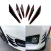 6pcs Universal Black Gloss Car 스타일링 액세서리 자동 전면 범퍼 립 고무 핀 스플리터 스포일러 Canard 밸런스 바디 스티커