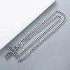 S925 argent Sterling rétro creux conception couture croix pendentif collier Couple modèles à la mode mode Hip hop personnalité chaîne