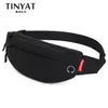 Waist Bags TINYAT Men Waist Bag Pack Purse Casual Large Phone Belt Bag Pouch Womens Canvas Travel Phone Bag Fanny Banana Bag Hip 4 Pockets 230425