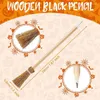 Party Favor 24 PCS Witch Broom Pencils for Halloween Broomstick Ballpoint Favors Pisanie